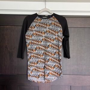 Lularoe Disney Minnie Mouse 3/4 Sleeve Raglan Shirt Size XS
